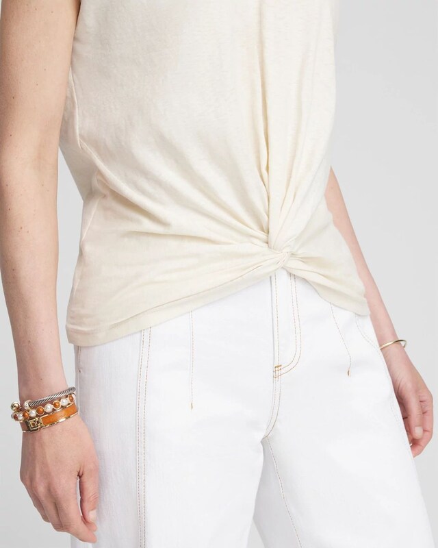Inverted Knot Front Tee - image 4